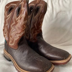 Twisted X Waterproof Western Work Boots Mens US 10.5D